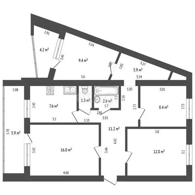 4-комнатная квартира: Стерлитамак, улица Щербакова, 10 (72.4 м) - Фото 1