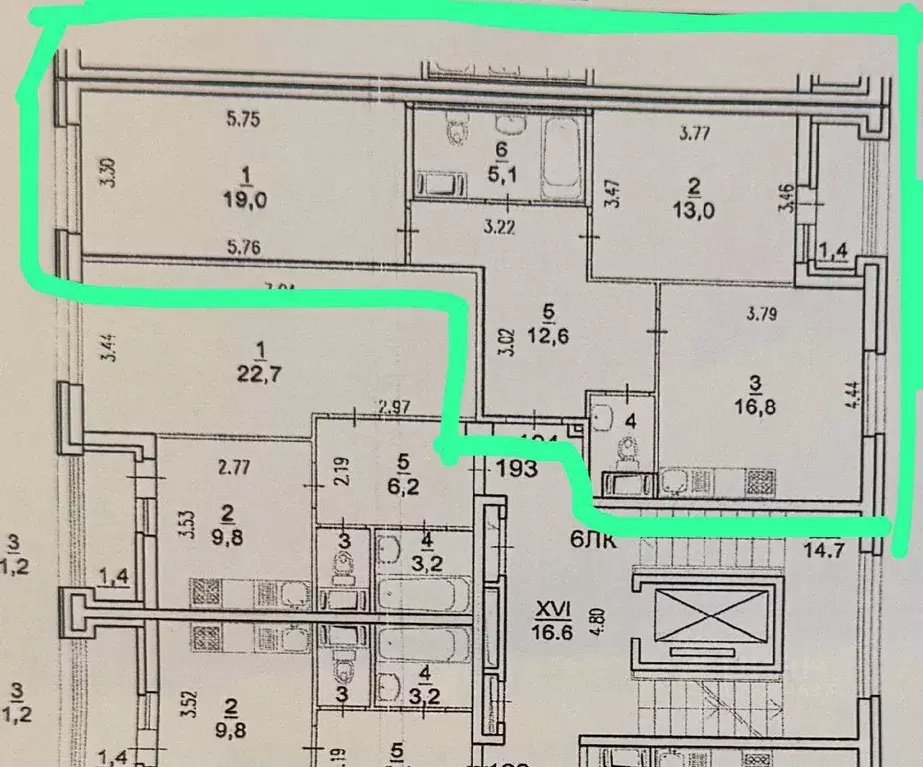 2-к кв. Санкт-Петербург Кременчугская ул., 9К1 (68.6 м) - Фото 2