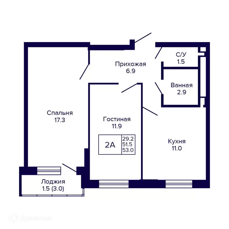 Продаётся 2-к квартира, 53 м - Фото 0