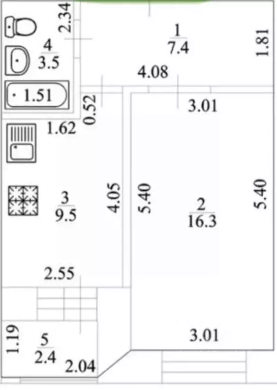 1-к кв. Башкортостан, Уфа Интернациональная ул., 21 (36.7 м) - Фото 2