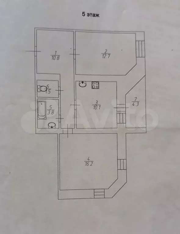 2-к. квартира, 60 м, 5/10 эт. - Фото 0