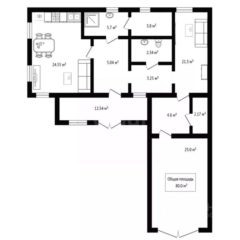 Дом в Алтай, Горно-Алтайск ул. Пушкина, 186 (80 м) - Фото 2