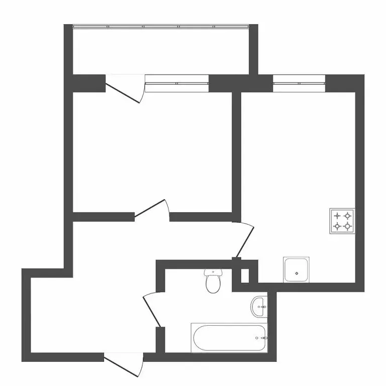 1-комнатная квартира: Тюмень, улица Дмитрия Менделеева, 14 (45.6 м) - Фото 1