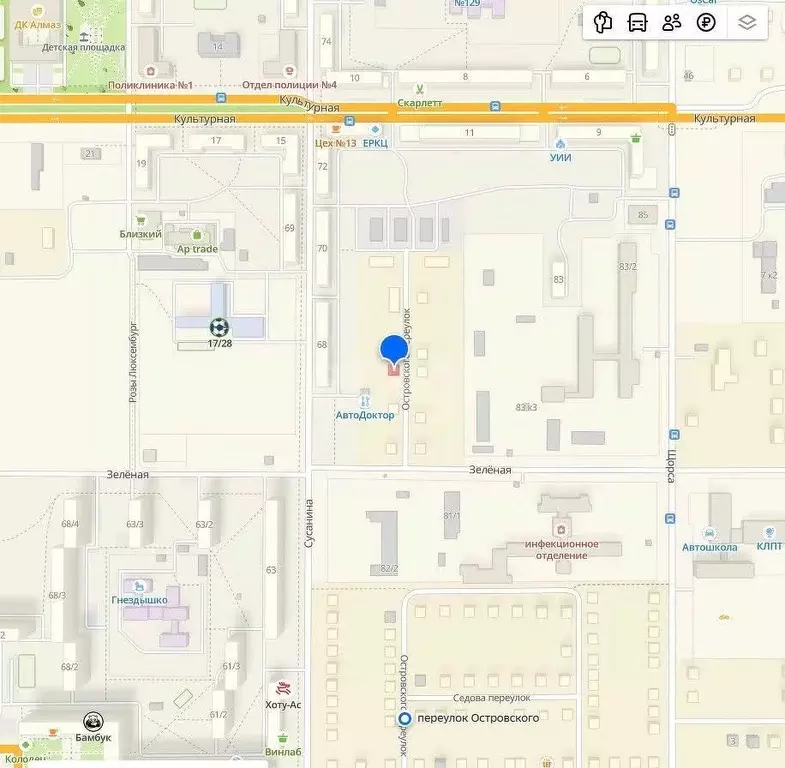 Участок в Хабаровский край, Комсомольск-на-Амуре ул. Островского, 45 ... - Фото 1