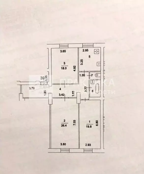 3-к кв. Москва Онежская ул., 11/11 (98.0 м) - Фото 2