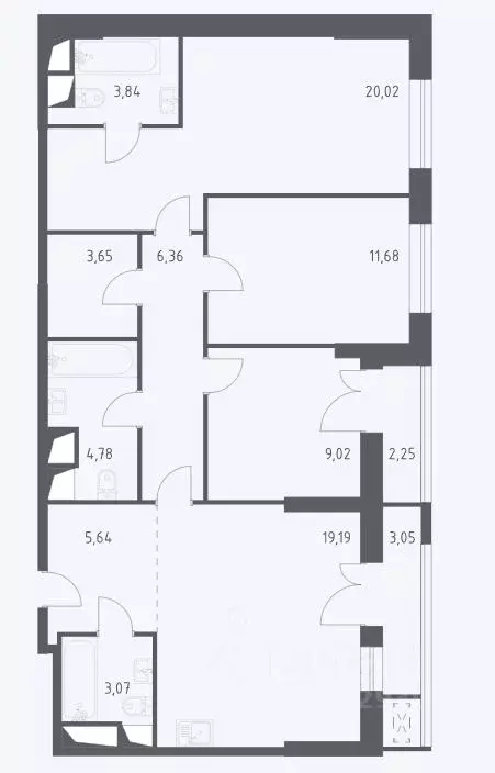 3-к кв. Московская область, Красногорск ул. Тенистых Аллей, 3к2 (89.2 ... - Фото 2