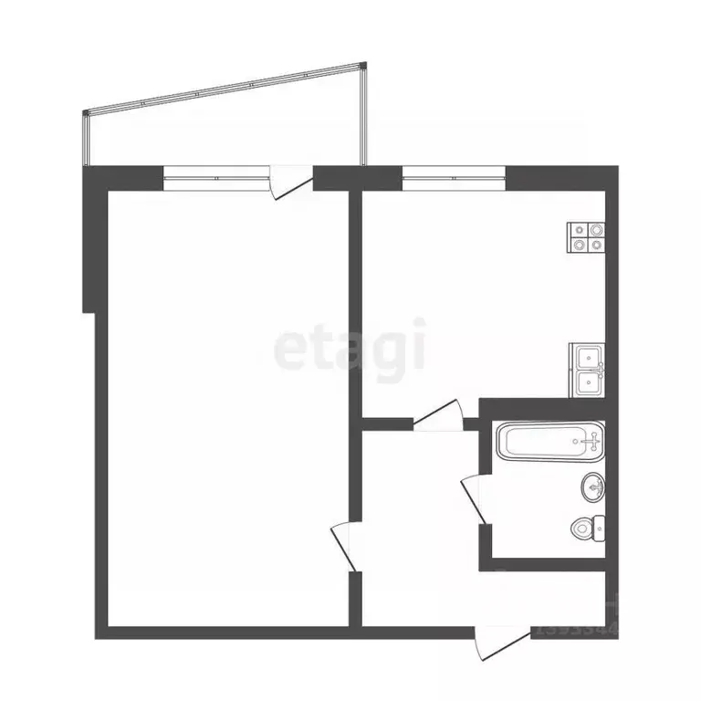 1-к кв. Тюменская область, Тюмень ул. 50 лет Октября, 46 (34.5 м) - Фото 1