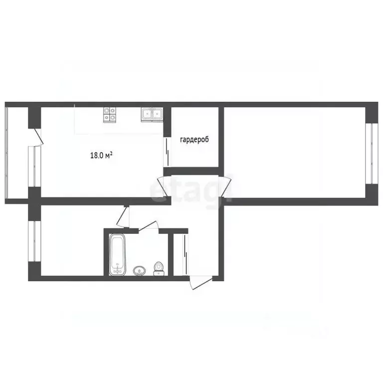 2-к кв. Тюменская область, Тюмень ул. Ветеранов Труда, 5 (48.0 м) - Фото 1