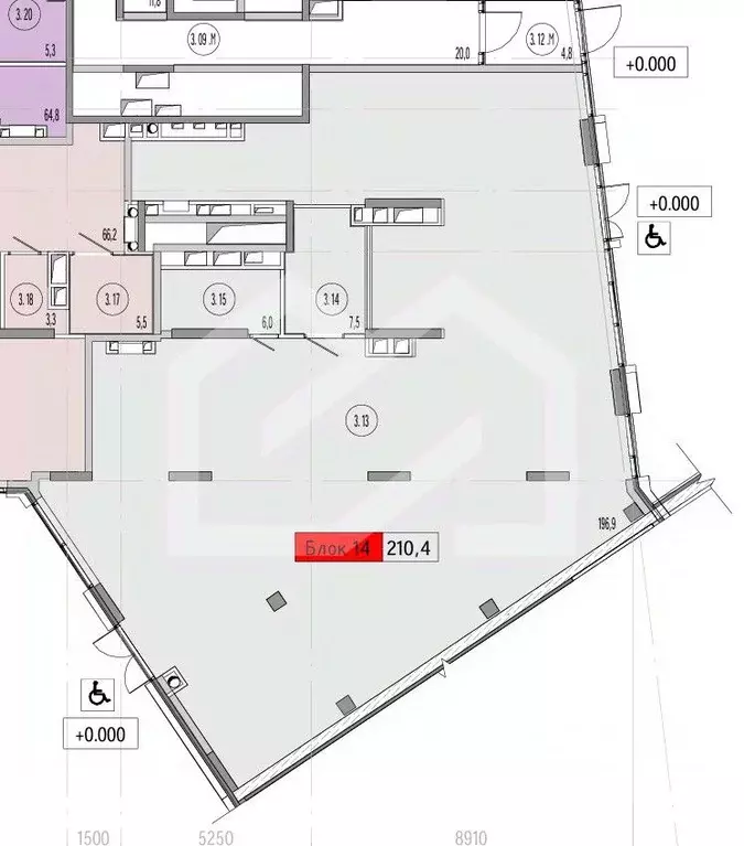 Торговая площадь в Москва Союз жилой комплекс, к3 (210 м) - Фото 2