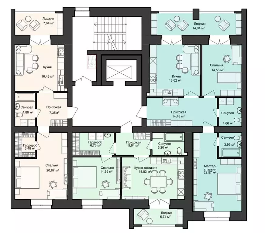 1-к кв. Марий Эл, Йошкар-Ола Теплая Речка жилой комплекс (60.57 м) - Фото 2