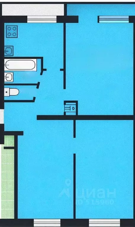 3-к кв. Московская область, Фрязино Полевая ул., 13 (61.5 м) - Фото 2