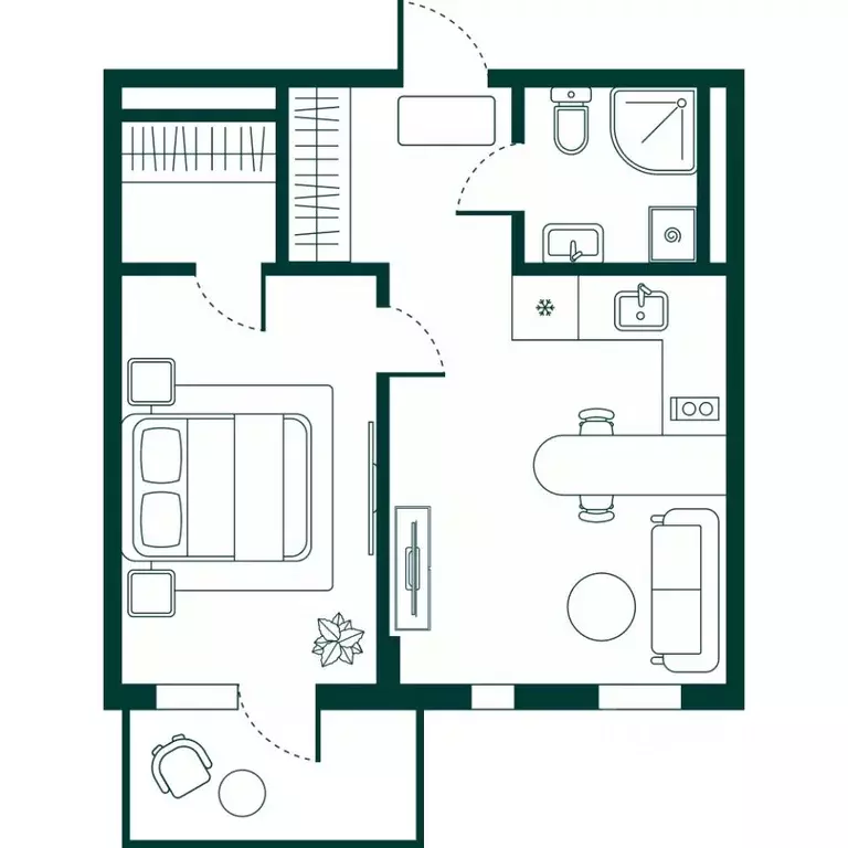 1-к кв. Дагестан, Дербент Новая История жилой комплекс (43.93 м) - Фото 1