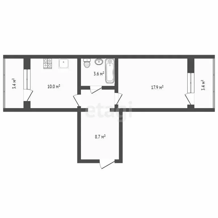 1-комнатная квартира: Новороссийск, Анапское шоссе, 53к1 (43.4 м) - Фото 0