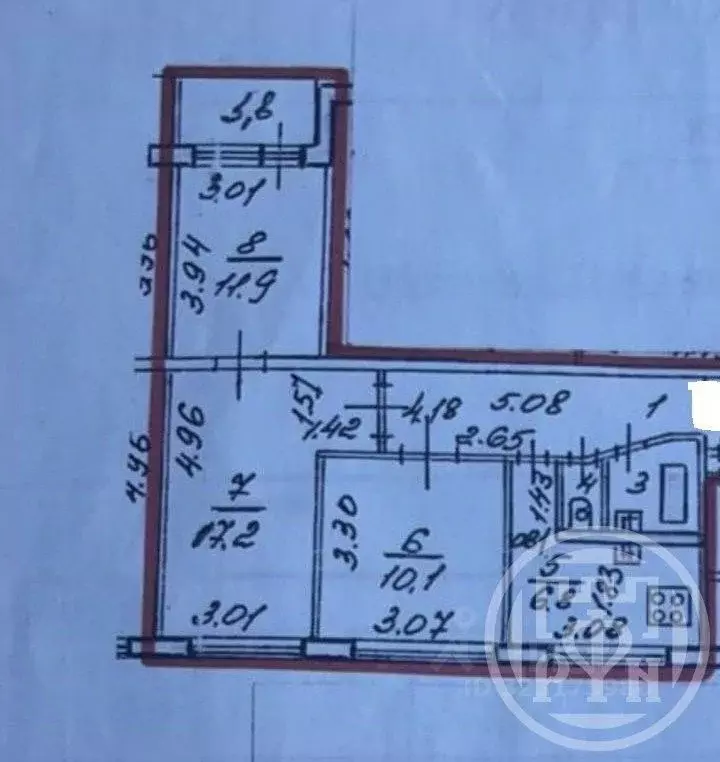3-к кв. Ленинградская область, Кировск Северная ул., 3 (64.8 м) - Фото 1