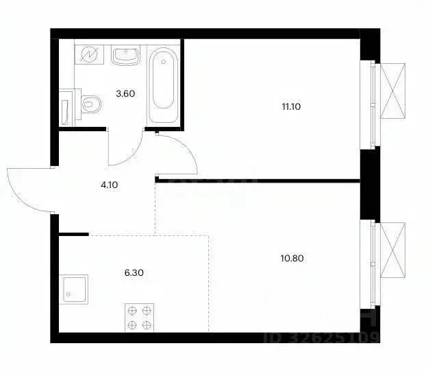 1-к кв. Москва Перовское ш., 2к3 (36.6 м) - Фото 1