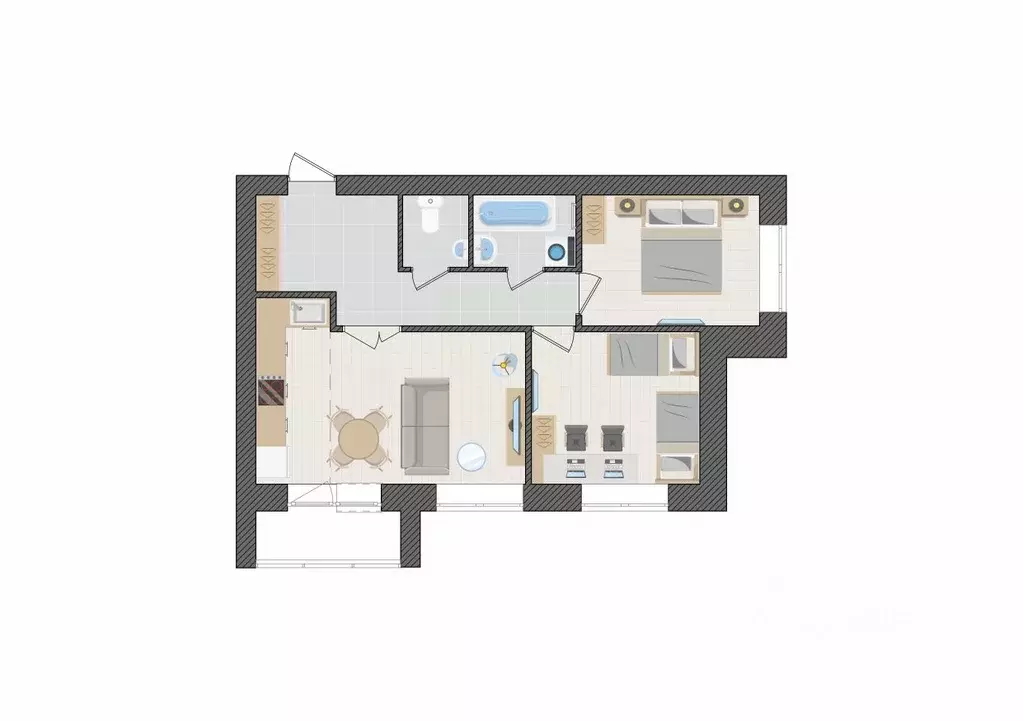 3-к кв. Кировская область, Киров ул. Капитана Дорофеева, 22 (57.1 м) - Фото 1