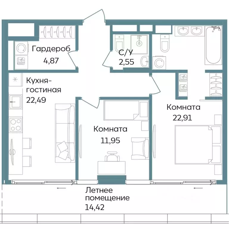 3-к кв. Крым, Саки ул. Морская (79.19 м) - Фото 0