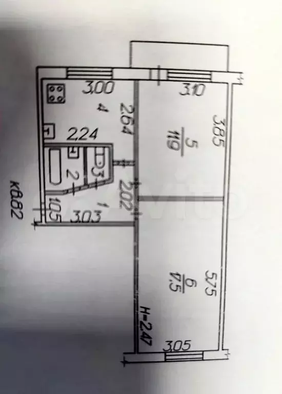 2-к. квартира, 49 м, 4/5 эт. - Фото 0