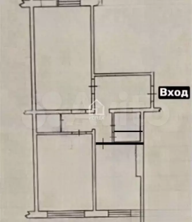 2-к. квартира, 53 м, 2/5 эт. - Фото 0