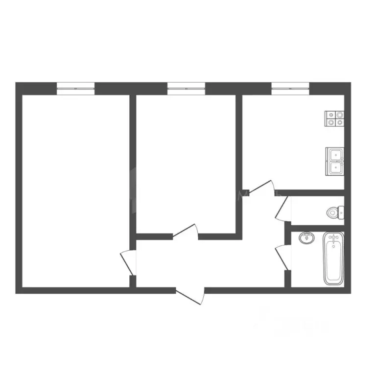 2-к кв. Тюменская область, Тюмень ул. 30 лет Победы, 93А (52.6 м) - Фото 2