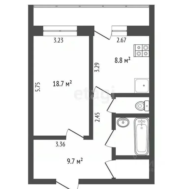 1-к кв. Марий Эл, Йошкар-Ола Первомайская ул., 101 (47.6 м) - Фото 1