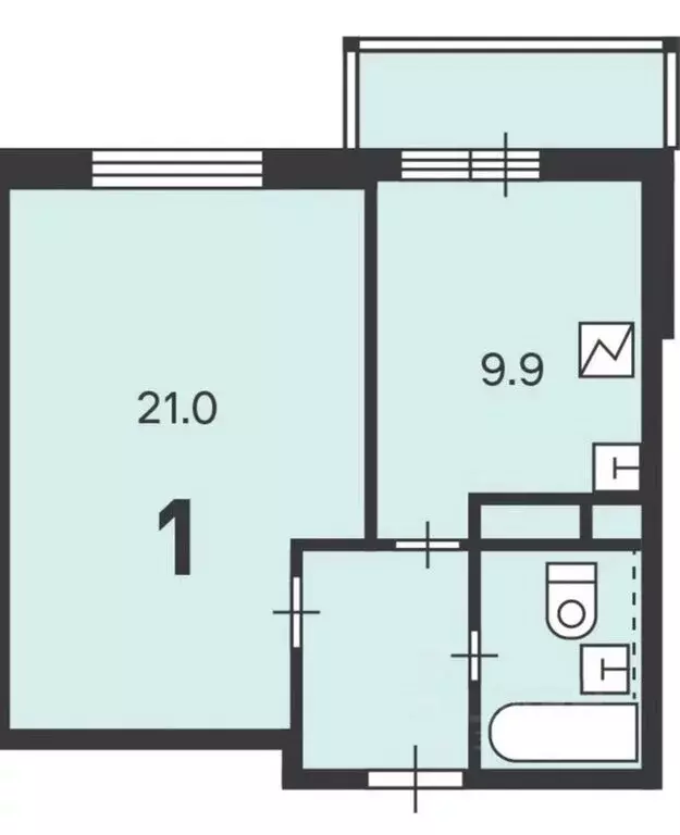 1-комнатная квартира: Москва, улица Воейкова, 2 (42 м) - Фото 1