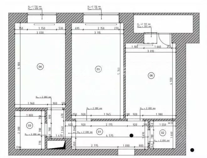 2-к кв. Новосибирская область, Новосибирск Красный просп., 222/4 (63.8 ... - Фото 1