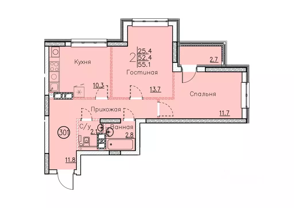 Свободной планировки кв. Саратовская область, Энгельс ул. Марины ... - Фото 1