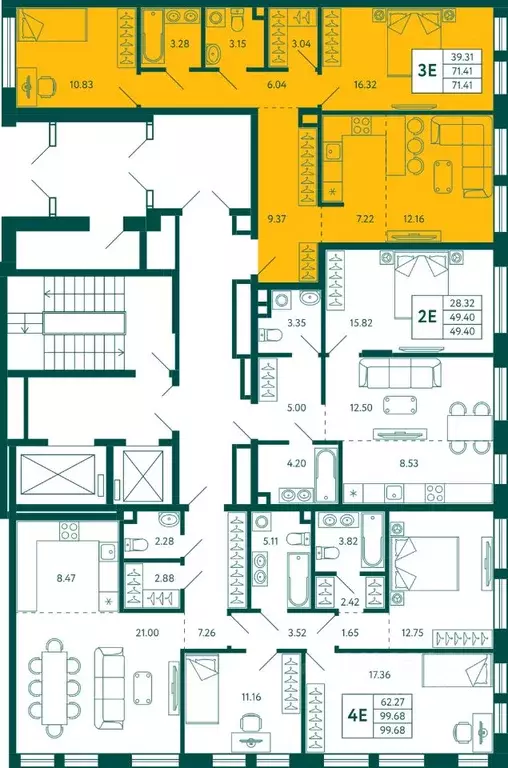 2-к кв. Башкортостан, Уфа Зеленая Роща жилрайон, Терле Парк жилой ... - Фото 2