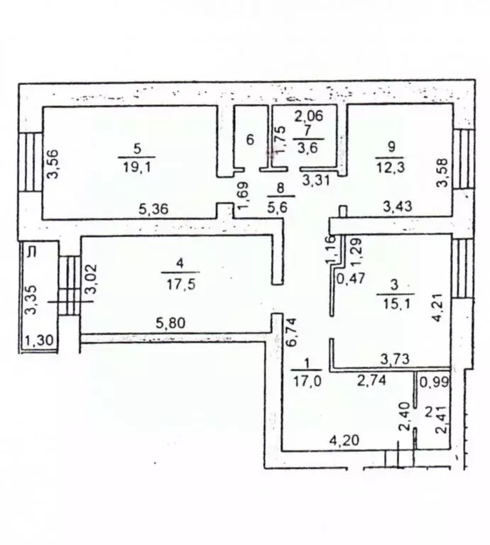 3-к кв. Марий Эл, Йошкар-Ола ул. Лебедева, 59 (94.5 м) - Фото 2