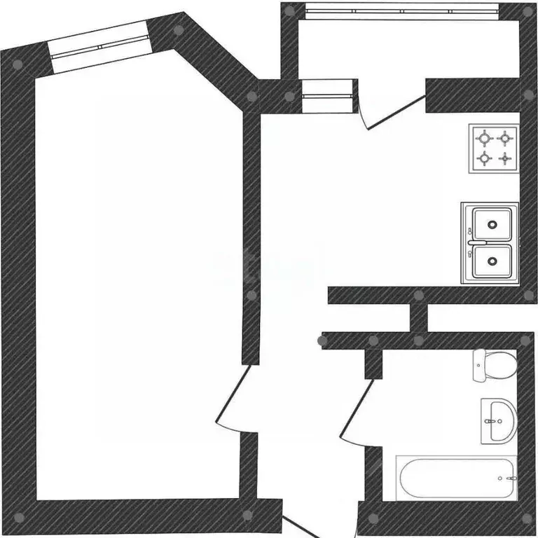 1-к кв. Вологодская область, Вологда ул. Гагарина, 82А (28.5 м) - Фото 2