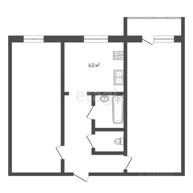 2-к кв. Владимирская область, Муром ул. Кирова, 30 (44.0 м) - Фото 1