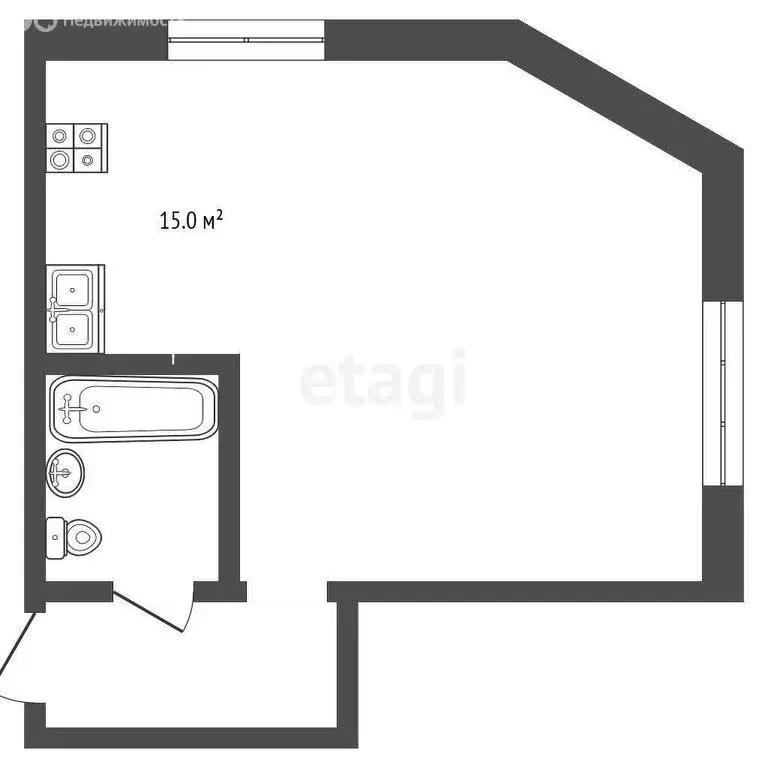 Квартира-студия: Кисловодск, Пятигорская улица, 56А (57 м) - Фото 0