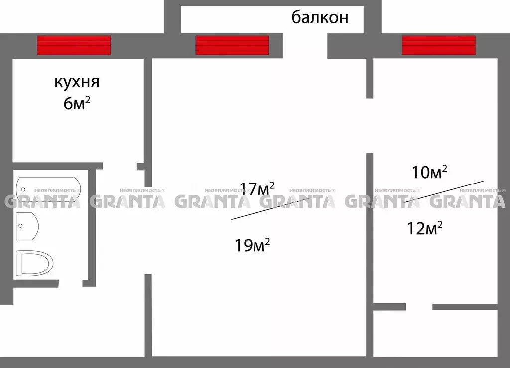 2-комнатная квартира: Красноярск, улица 60 лет Октября, 75 (44 м) - Фото 1