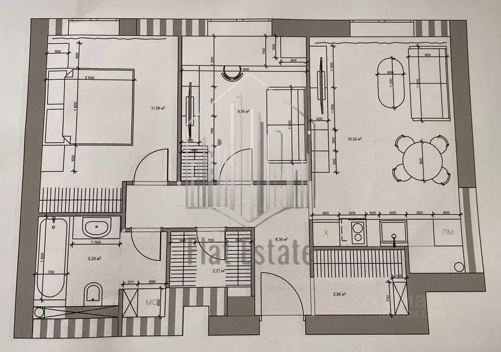 2-к кв. Москва ул. Мневники, 5 (58.1 м) - Фото 2