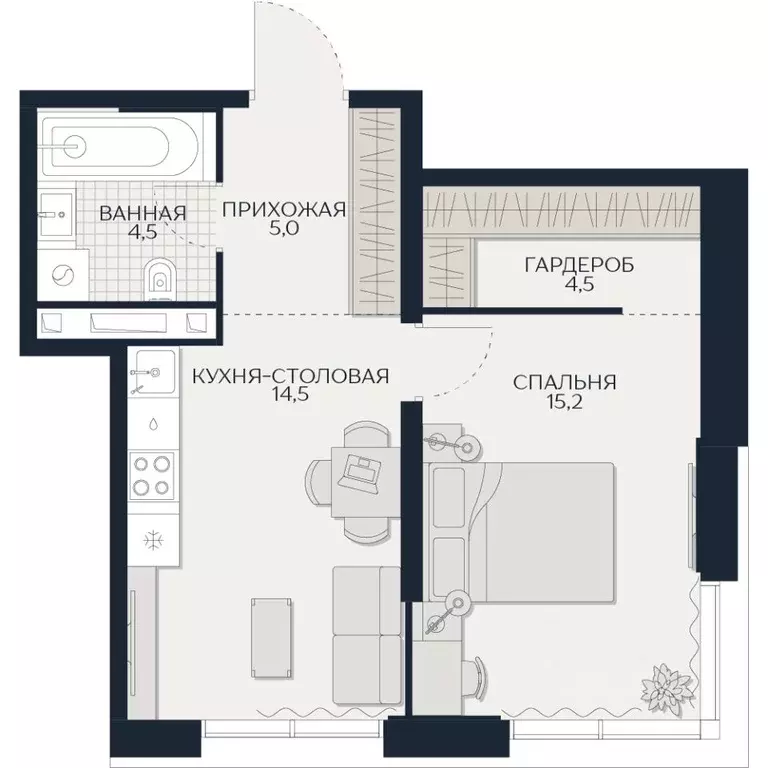 1-к кв. Москва Гродненская ул., вл18 (43.7 м) - Фото 0