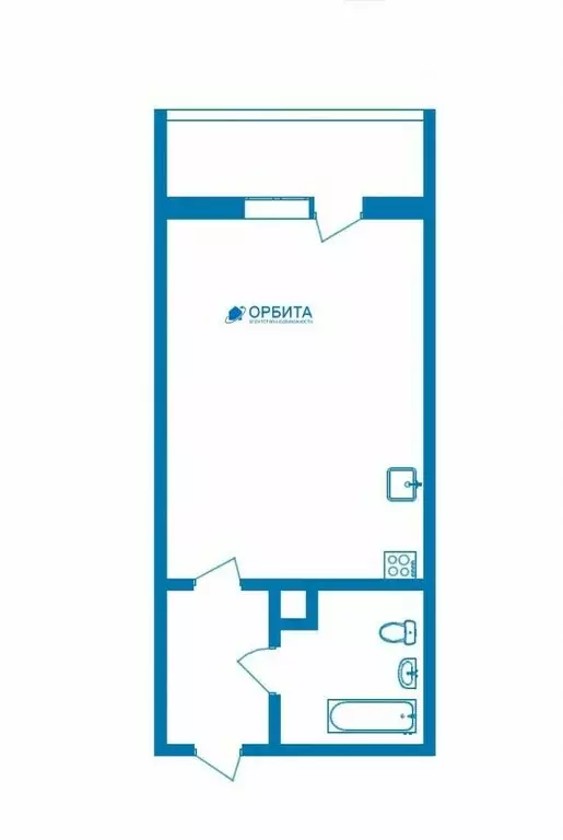 Квартира-студия: Тюмень, улица Новосёлов, 115 (15.8 м) - Фото 1