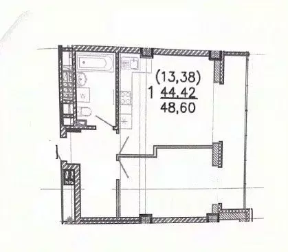 1-к кв. Свердловская область, Екатеринбург ул. Гурзуфская, 11 (45.0 м) - Фото 1