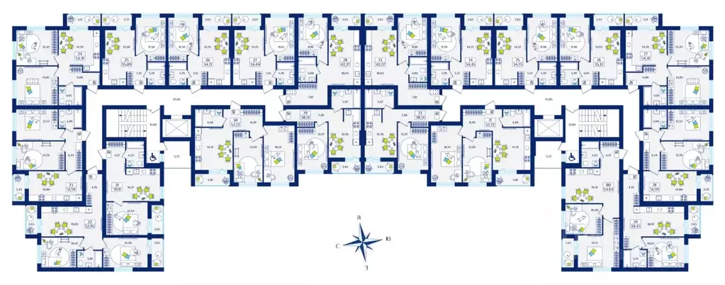 2-к кв. Калининградская область, Зеленоградск  (57.72 м) - Фото 2