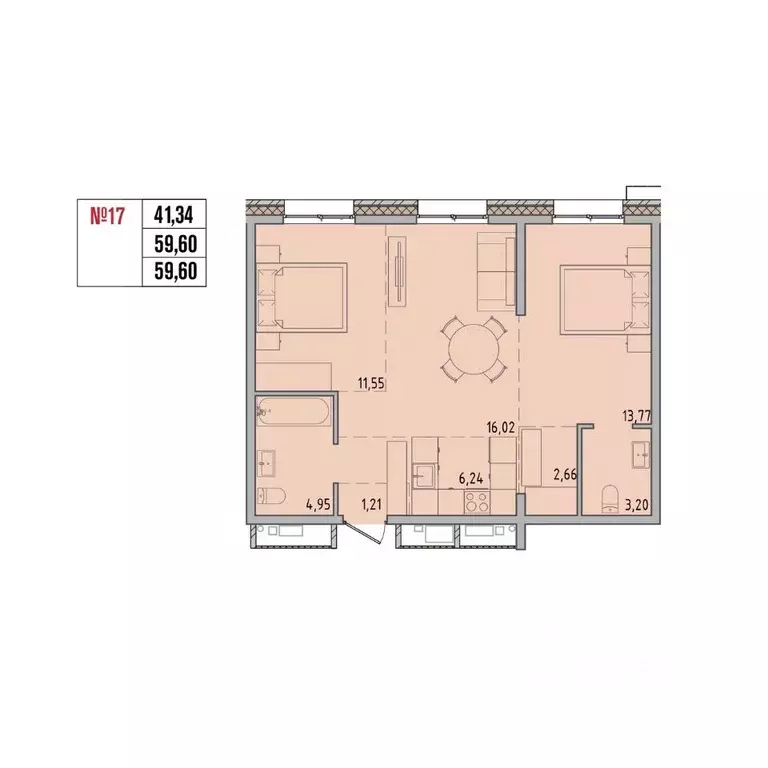 3-к кв. Иркутская область, Иркутский муниципальный округ, Маркова рп, ... - Фото 1