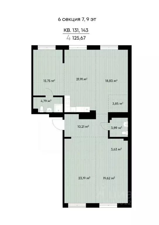 4-к кв. Иркутская область, Иркутск ул. Лебедева-Кумача (125.67 м) - Фото 0