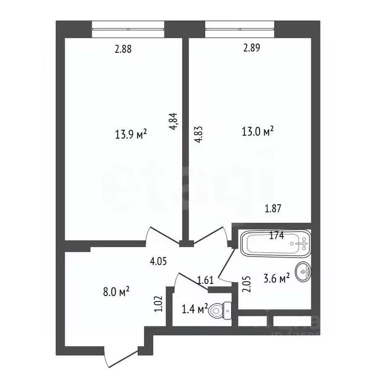 2-к кв. Москва Береговой проезд, 3 (40.0 м) - Фото 2