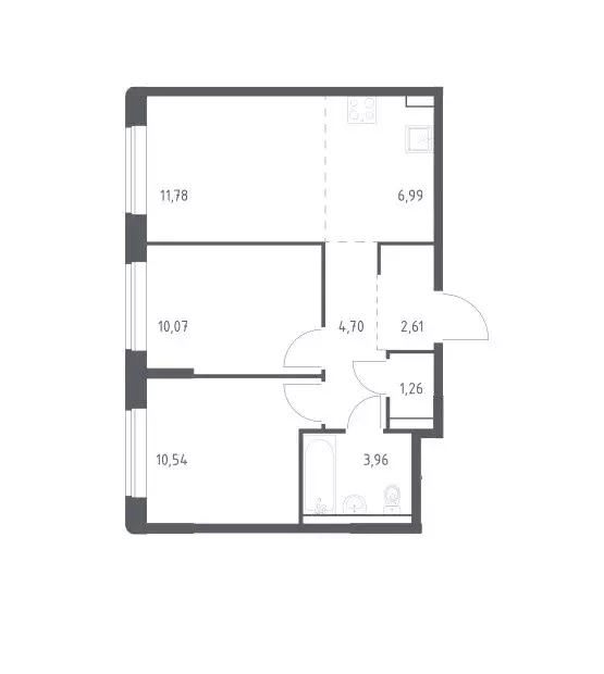 Продаётся 2-к квартира, 51.91 м - Фото 0