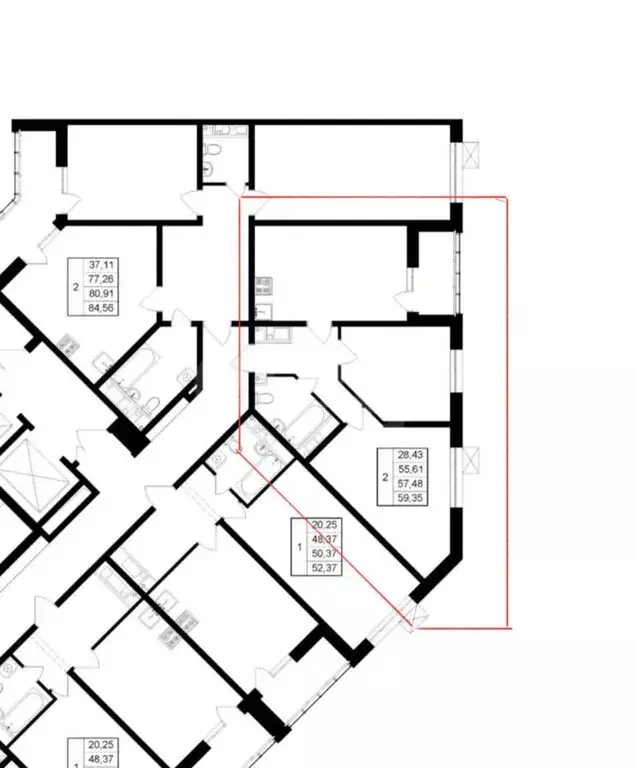 2-комнатная квартира: Южно-Сахалинск, улица имени Н.Г. Смирнова, 6 ... - Фото 1