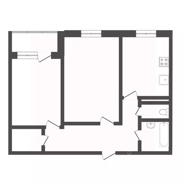 2-к кв. Тюменская область, Тюмень Почтовая ул., 28 (51.0 м) - Фото 2