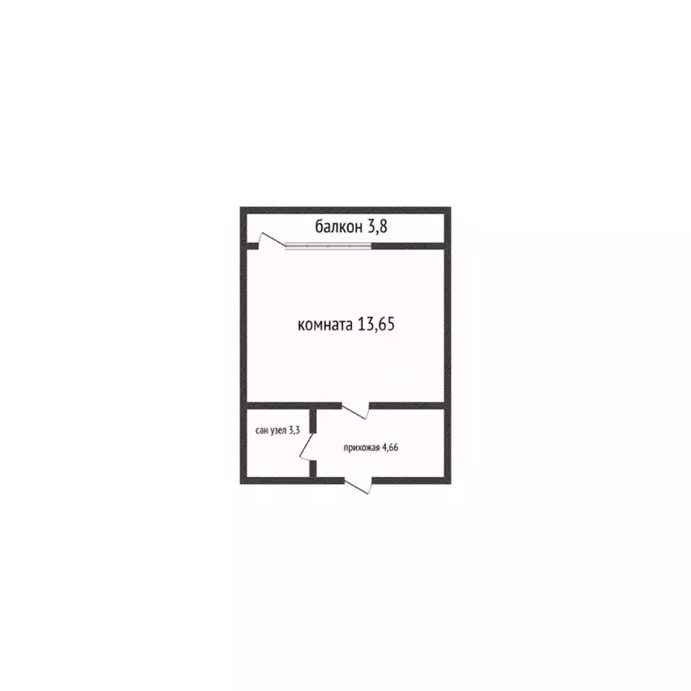 Студия Адыгея, Майкоп ул. К.А. Васильева, 1к2 (19.8 м) - Фото 2