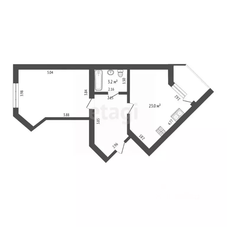 1-к кв. Ханты-Мансийский АО, Сургут ул. Крылова, 20 (52.6 м) - Фото 1