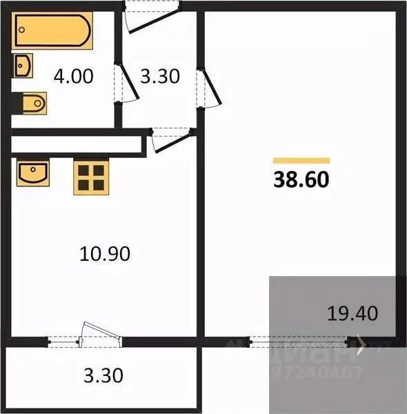 1-к кв. Воронежская область, Воронеж ул. Шидловского, 26 (38.6 м) - Фото 0