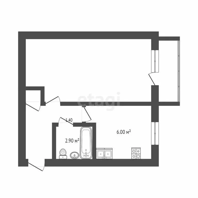 1-комнатная квартира: Ишим, улица Карла Маркса, 60А (30.5 м) - Фото 1
