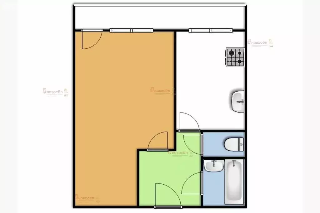 1-комнатная квартира: Екатеринбург, улица Викулова, 61к2 (33 м) - Фото 1